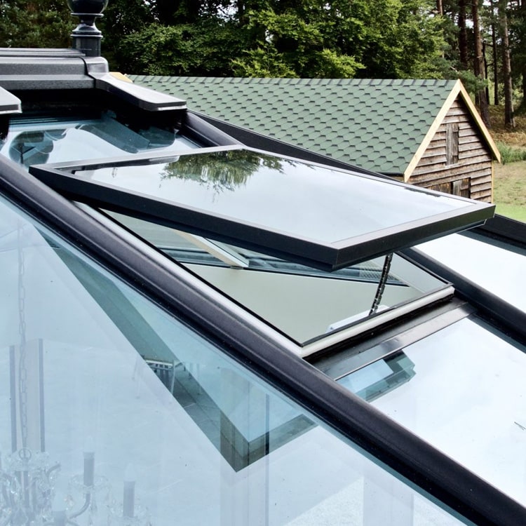 custom made aluminum tempered glass roof skylight window