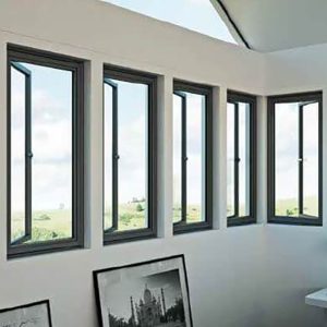 Aluminium frame casement window