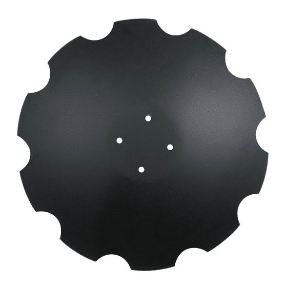 Notched Flat Back Disc Blades to Fit Various Ditcher Plows & Bed Makers