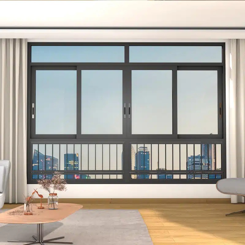 Customized Inside Open Aluminum Double Glass Casement Window with Screen